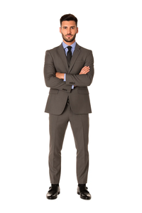 Grey Tweed 3-Piece Slim Fit Suit