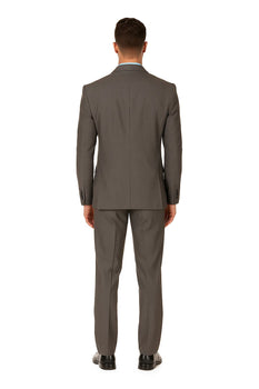Grey Tweed 3-Piece Slim Fit Suit