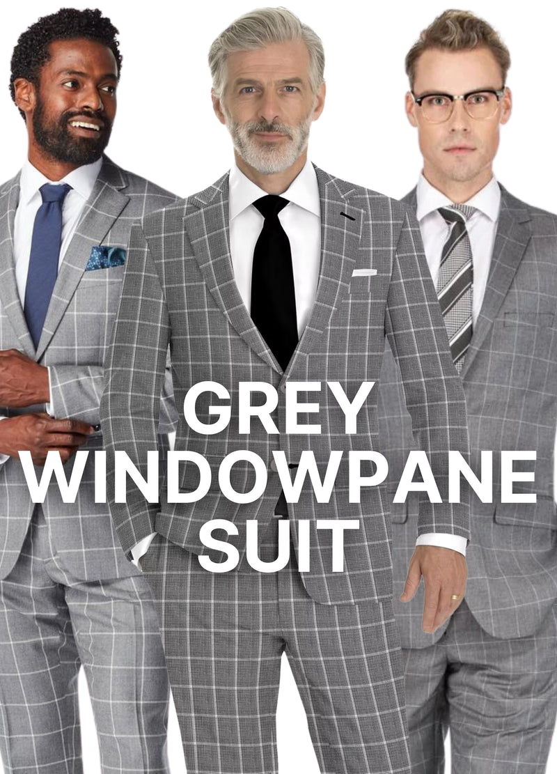 grey windowpane suits