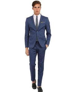 Blue Groom and Groomsmen Wedding Suit