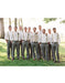 Men's Buttons Closure Casual Wedding Attire Shirt + Pants + suspender