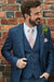 SKU#JA60735 Groomsmen Tweed Suit - Blue Herringbone Western Suit