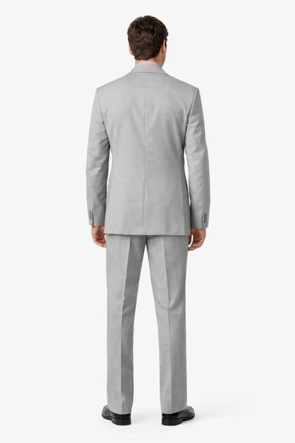 Groomsmen Suit Silver Gray (Very Very Light Gray(Ash)) 2 Button Double Vent Men's Cheap Priced Business Suits Clearance Sale