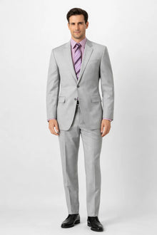 Groomsmen Suit Silver Gray (Very Very Light Gray(Ash)) 2 Button Double Vent Men's Cheap Priced Business Suits Clearance Sale