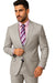 Groomsmen Suits Silver Gray (Very Light Gray(Ash)) 2 Button Double Vent Men's Cheap Priced Business Suits Clearance Sale