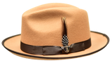 Bruno Capelo Hi Boi Collection Camel/Brown Fedora - M, L, XL