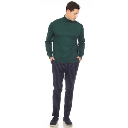 MENS HUNTER GREEN PULLOVER TURTLENECK SWEATER - Image 4