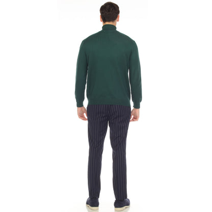 MENS HUNTER GREEN PULLOVER TURTLENECK SWEATER - Image 5