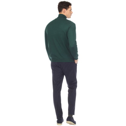MENS HUNTER GREEN PULLOVER TURTLENECK SWEATER - Image 6