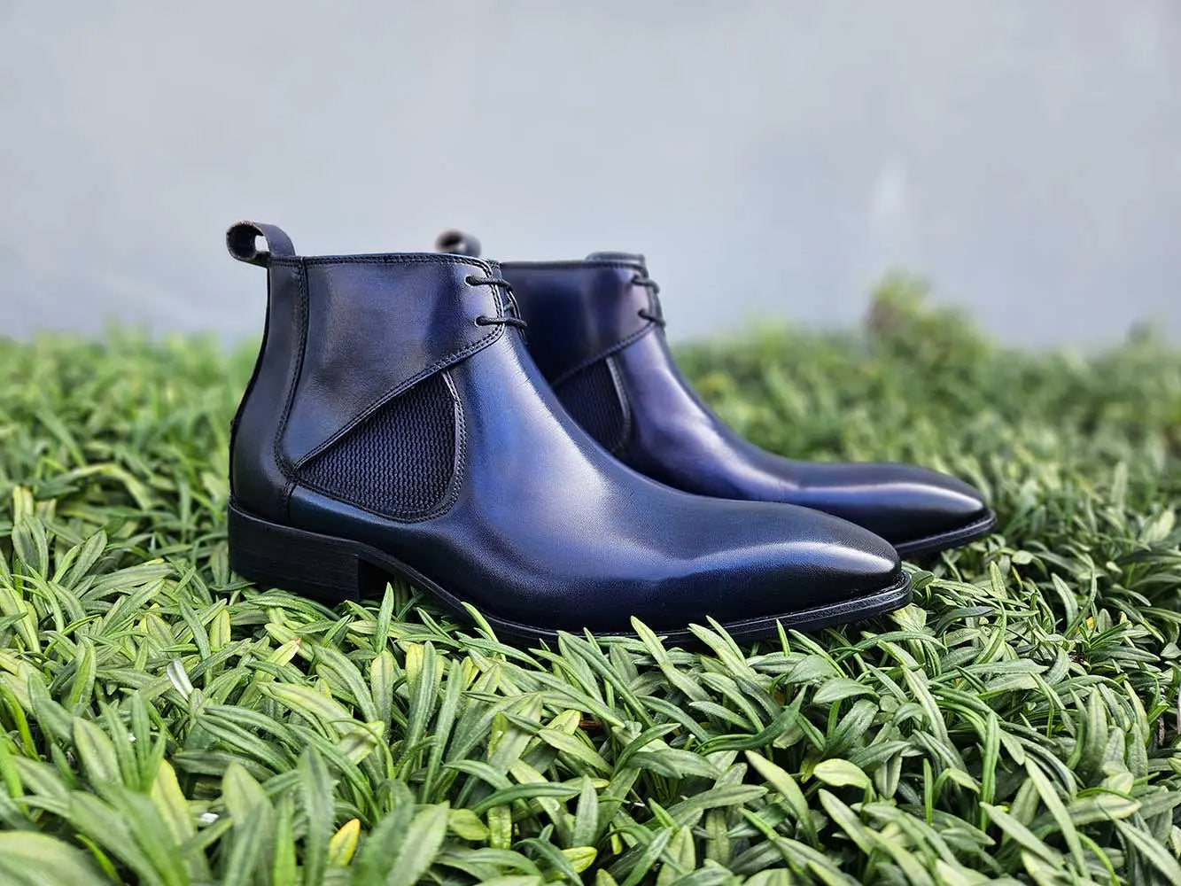 Hand Burnished Calfskin Lace-up Boot - Image 3