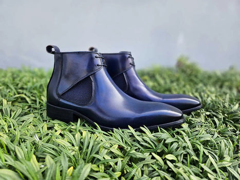 Hand Burnished Calfskin Lace-up Boot - Image 3