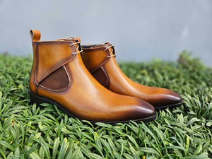 Hand Burnished Calfskin Lace-up Boot - Image 2