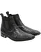 Men's Handmade Black Vestigium Boots Genuine Ostrich Chelsea Boots