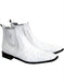 Men's Handmade White Vestigium Boots Genuine Ostrich Chelsea Boots