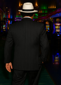 Harlem Nights Clothing - Suit + Hat + Shirt And Tie Blazer + Hat And Pants Included ( As seen on the picture) - Image 2