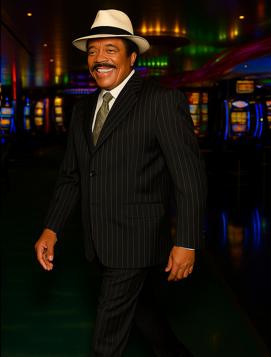 Harlem Nights Clothing - Suit + Hat + Shirt And Tie Blazer + Hat And Pants Included ( As seen on the picture)