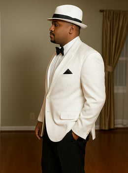 Harlem Nights Clothing - Suit + Hat + Shirt And Tie Blazer + Hat And Pants Included ( As seen on the picture) - Image 3