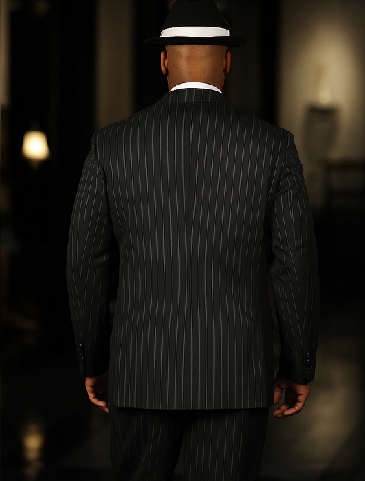 Harlem Nights Costumes - Suit + Hat + Shirt And Tie
