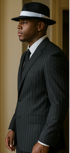 Harlem Nights Costumes - Suit + Hat + Shirt And Tie