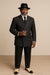 Harlem Night Movie Clothing Outfit - 1920s Costume Party Mens Suit + Hat Shirt and Tie
