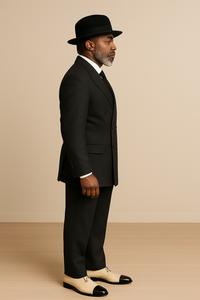 Harlem Night Movie Clothing Outfit - 1920s Costume Party Mens Suit + Hat Shirt and Tie