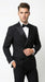 Men’s Black Double Breasted Tuxedo with Super 150s Style, Designer Formal Wedding Dinner Suit