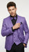 Men’s Purple Paisley Prom Tuxedo Suit, Wedding Floral Jacket with Matching Vest and Pants