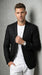 Men’s Black Lightweight Linen Blazer, Summer Business Casual Wedding Sport Coat Jacket