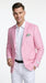 Men’s Pink Lightweight Easter Suit, Jacket and Pants Summer Wedding Prom Dress Suit Set