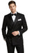 Men’s Black Double Breasted Tuxedo Suit with Jacket and Pants, Formal Wedding Prom Suit