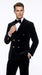Men’s Rossi Man Zeus Black Velvet Double Breasted Tuxedo Suit, Formal Wedding Prom Dinner Suit Set