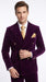 Men’s Rossi Man Zeus Purple Velvet Double Breasted Tuxedo Suit, Formal Wedding Prom Dinner Suit Set