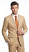 Men’s Bronze Camel Khaki Portly Suit, 2 Button Executive Fit Formal Dress Suit