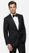 Tiglio Men’s Black Peak Lapel 2-Piece Suit – Classic Wedding, Business and Formal Suit