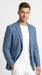 Men’s Blue Plaid Windowpane Blazer, Textured Pattern Sport Coat for Weddings, Parties, Business Casual, and Special Occasions
