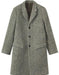 Men's Grey Tweed Wool full length Overcoat