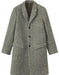 Men's Grey Tweed Wool full length Overcoat