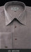 NTFRV4906 Dark Brown Stripe One point Collar Best Cheap Priced Men's French Cuff Herringbone Designer Sale