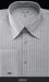 NTFRV4906 Gray Herringbone Stripe Men's French Cuff Best Cheap Priced Designer Sale Men's Dress Shirt