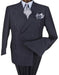 High Quality Dark Navy Blue Suit For Men & Chalk Bold White Pinstripe Double Breasted  100% Poly-Ray Suit