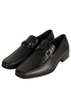 Mens Black Genuine Caiman Belly And Lizard Slip On By Los Altos - Image 2