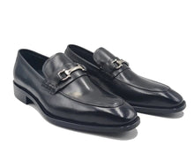 Carrucci Horsebit Buckle Loafer KS509-38 in Black & Chestnut