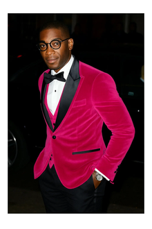 Hot Pink Men'S Cheap Priced Velvet ~ Velour Clearance Big And Tall Blazers Blazer / Sport Coat