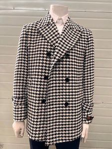 Mens Houndstooth Peacoat for Every Occasion