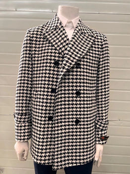 Mens Houndstooth Peacoat for Every Occasion - Image 2