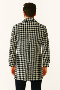 Mens Houndstooth Peacoat for Every Occasion