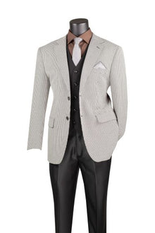 Houndstooth Sport Coat in Gray Black and White Mens Blazer - Patterned Texture - 1920s Vintage Jacket