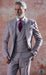 Houndstooth Suit - 100% Wool Fabric Suit - Business Suits - Vested Peak Lapel Suit - 100% Percent Wool Fabric Suit - Worsted Wool Business Suit