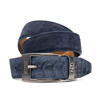 Marco Di Milano Hugo Belt Navy Leather Loafer