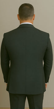 Wool Suit - Italian Made Business Suit by Statement Men's 3 Piece 100% Wool Modern Fit Suit - Double Breasted Vest